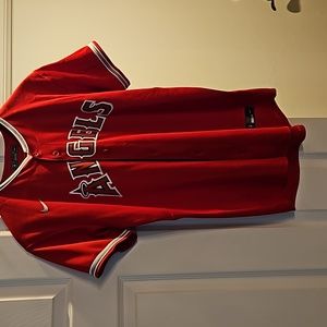 MLB Angels Baseball youth 22 Fletcher red XL jersey EUC Baseball